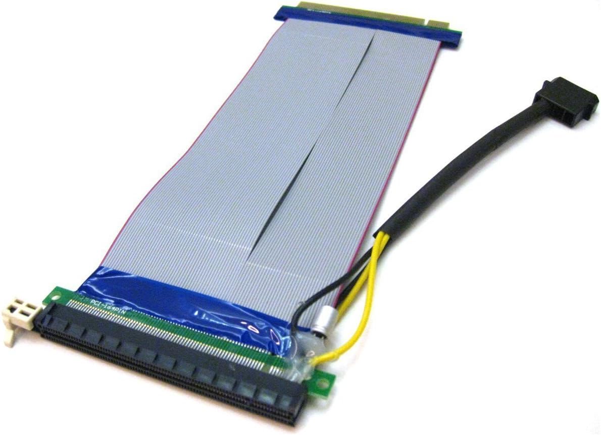 PCIe 16x to 16x Powered Flexible Riser Extender Cable with Molex By Genetek Electric | GPU Riser Extender For Bitcoin & Ethereum Mining | Boost Your Computer’s Performance & Speed (1 Pack)