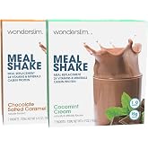 Wonderslim Meal Replacement Shake Bundle, Chocolate Salted Caramel &amp; CocoMint Cream