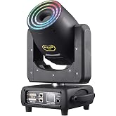 JUNMAN 10W RGB Full Color Moving Head Animation Stage Light DJ Stage Lights | DJ Disco Beam Stage Lights for Party Wedding Event Lighting Show