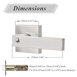 Probrico Square Keyed Alike Entry Door Lever