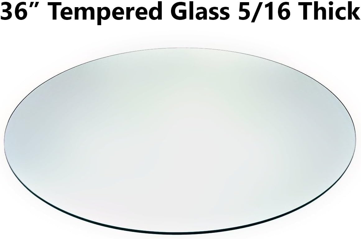 Tempered Glass Table Top with Rounded Edge (36"): Home & Kitchen