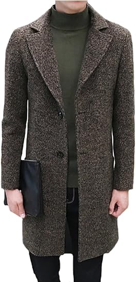 Amazon Lusir ルシール メンズ チェスター コート 冬 細身 カジュアル 大人っぽい コーディネート が楽しめる ロング アウター アーミーグリーン 2xl コート ジャケット 通販