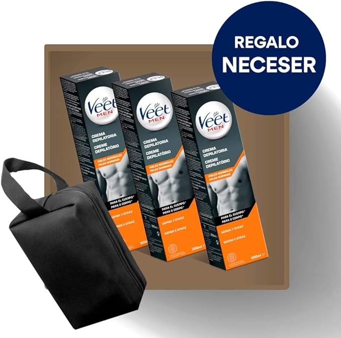 Veet for Men Crema Depilatoria para Hombre Piel Normal Pack 3 x Veet for Men Crema Depilatoria para Hombre Piel Normal Pack 3 x