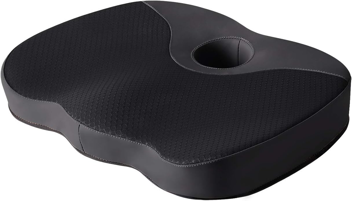 OLYDON Memory Foam Sciatica Donut Pillow for Sitting,Tailbone (Coccyx) and Lower Back Pain Relief Cushion,for Office Chair,Wheelchair,car,etc. (Black): Health & Personal Care