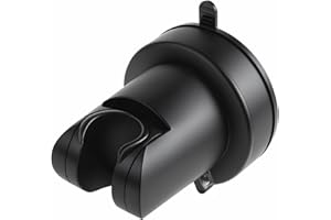 NOTOKE Suction Cup Shower Head Holder, Removable Shower Head Bracket No Drill Wall Mount Holder, ABS Plastic Shower Wand Holder Universal Suction Holder for Bathroom(Black)