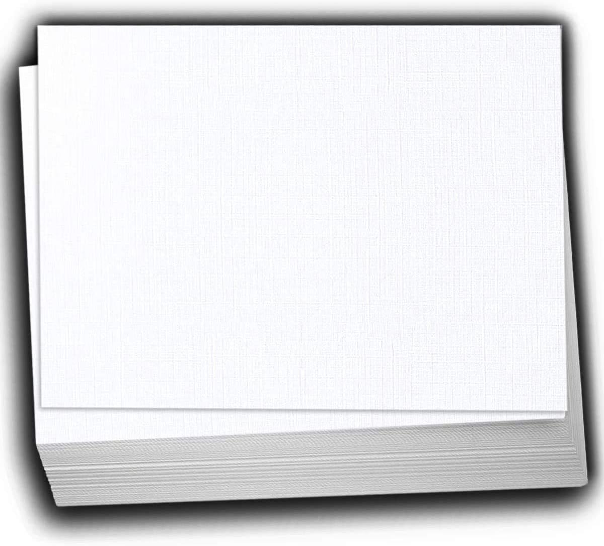 Hamilco White Linen Cardstock Paper Flat 4.5x6.25" A6