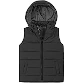 SUNDAY ROSE Boys Girls Hooded Puffer Vest Lightweight Sleeveless Quilted Waistcoat Outerwear
