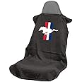Seat Armour SA100PONB Black 'Ford Mustang Pony' Seat Protector Towel