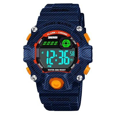 HODO Kids 50M Waterproof LED Sports Digital Watch with Alarm for Boys Girls