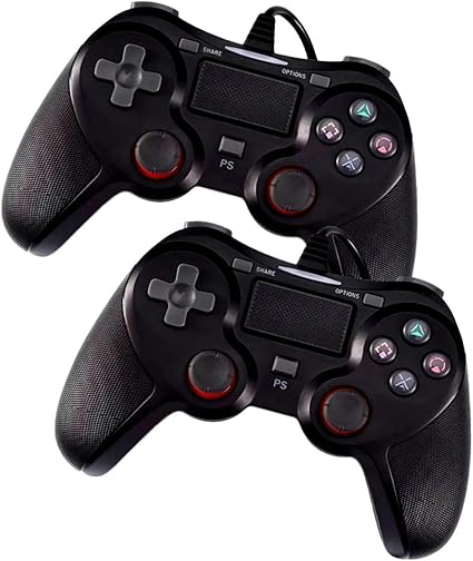 Amazon Nagapo ナガポ Ps4 コントローラー 2個セット 互換品 Ps3 Pc 対応 有線 Usb ケーブル ブラック プレステ4 コントローラー ハンドル ジョイスティック