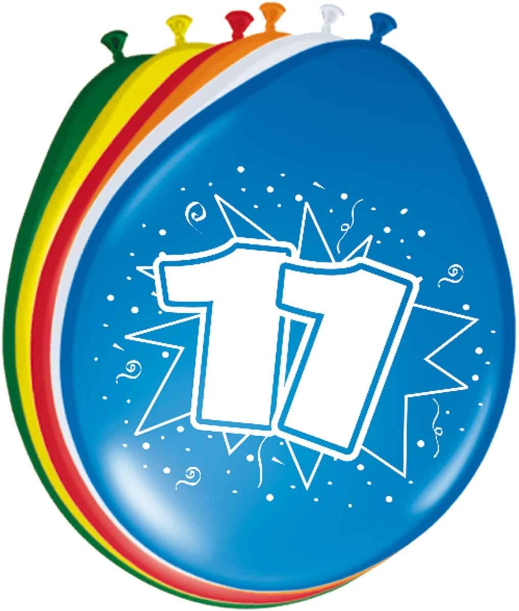 Folat 08211 11th Birthday Balloons 30cm - 8 pieces, Multi Colors, 11