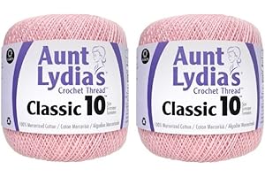 Aunt Lydia's Crochet Thread - Size 10 - Orchid Pink (2-Pack)