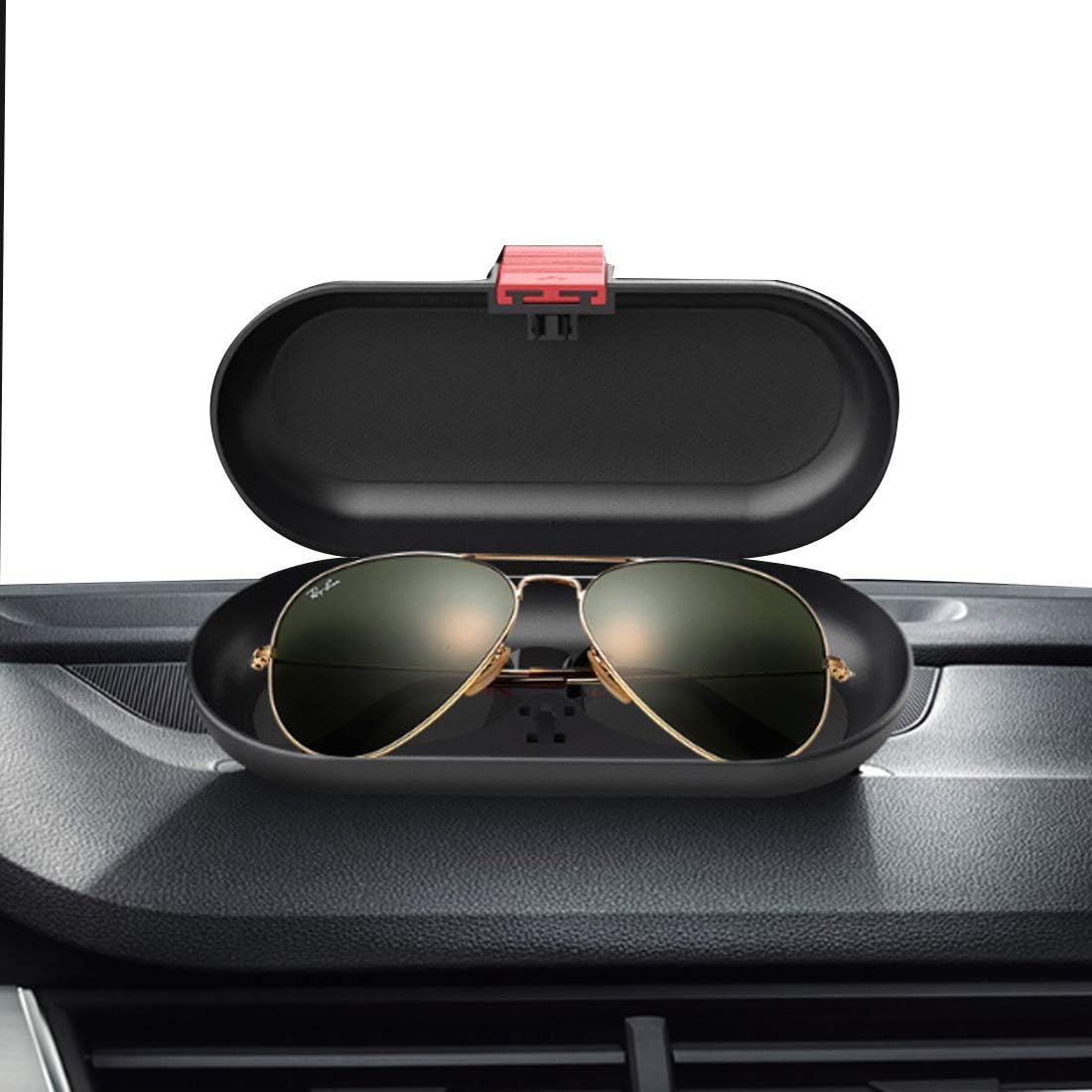 KOOMTOOM Car Glasses case, Stretchable Sun Visor Sunglasses Holder, car