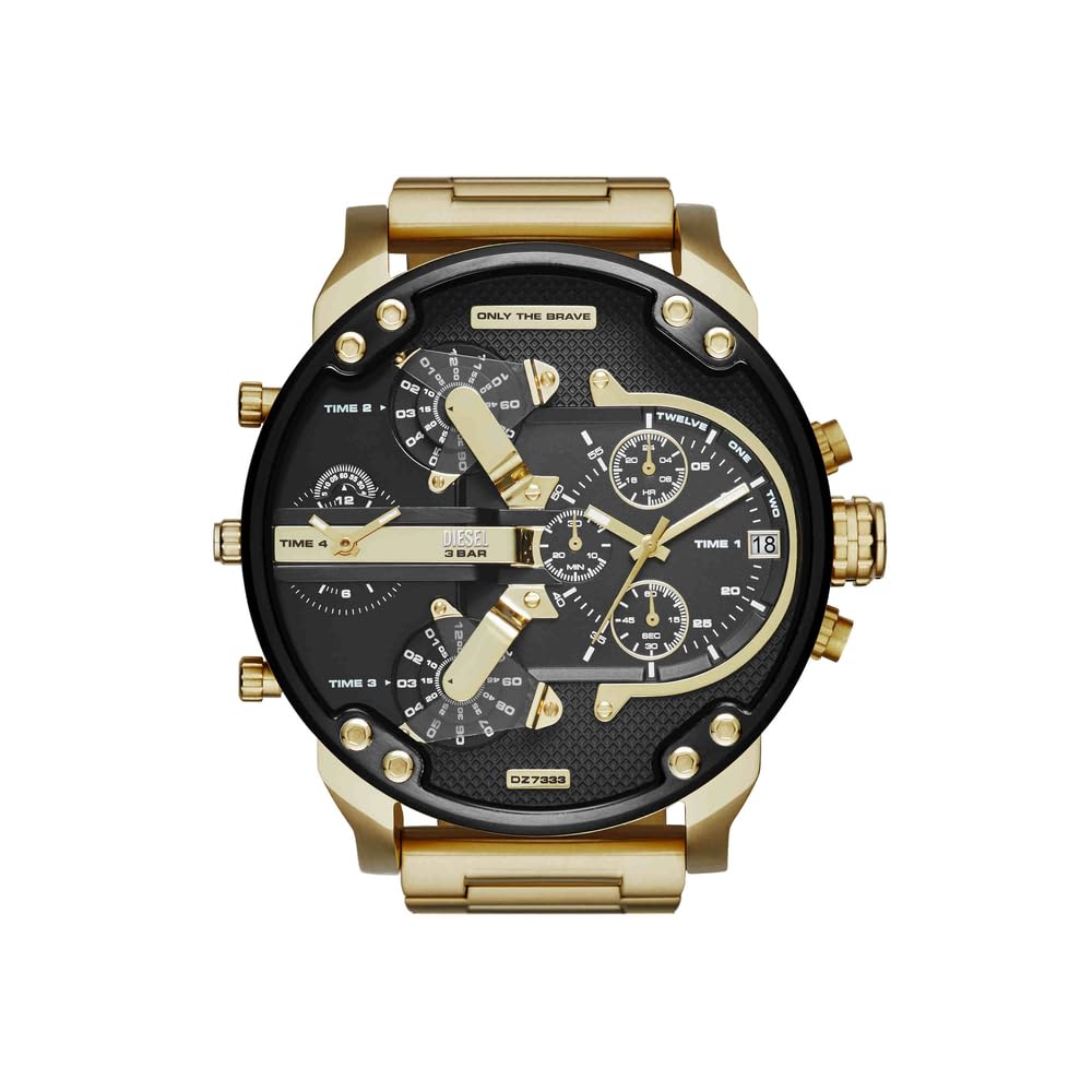 Diesel Watch for Men Mr. Daddy 2.0, Multifunction Movement, 57 mm Gold Stainless Steel Case with a Stainless Steel Strap, DZ7333 โ image 1