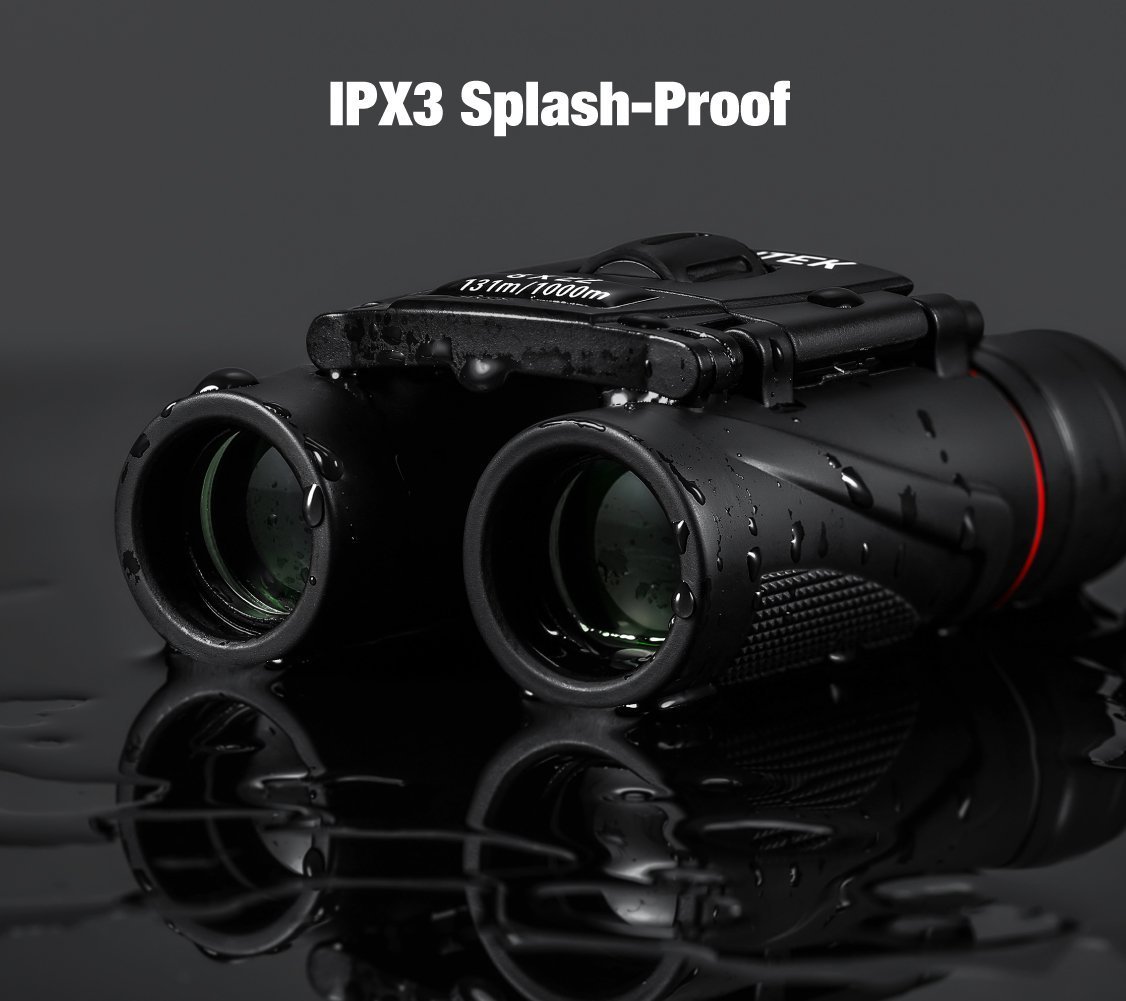 AVANTEK HD Folding Compact Binoculars 8X22, Mini Pocket Telescopes for Travel and Sports Games, High Power Portable Waterproof with Multi-Coated Optics