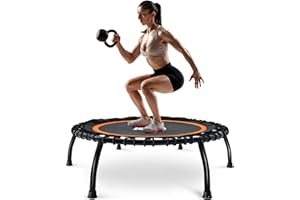 Zupapa Silent Mini Fitness Trampoline– Indoor Rebounder for Adults – Best Urban Cardio Jump Fitness Workout Trainer – Max Limit 330 lbs