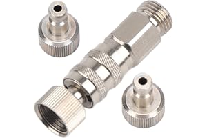 Baxnore Professional Brass Airbrush Quick Release Coupler Adapter for Air Compressor Hose Durable Fitting Set of 3 Accessorie