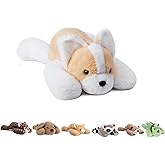 Niuniu Daddy 20" | 3.3 Pound Weighted Corgi Stuffed Animals for Kids Adults, Soft Corgi Plush Toy for Toddler Teens, Fluffy Lap Animal Body Pillow with All Ages for Present Christmas Easter Birthday