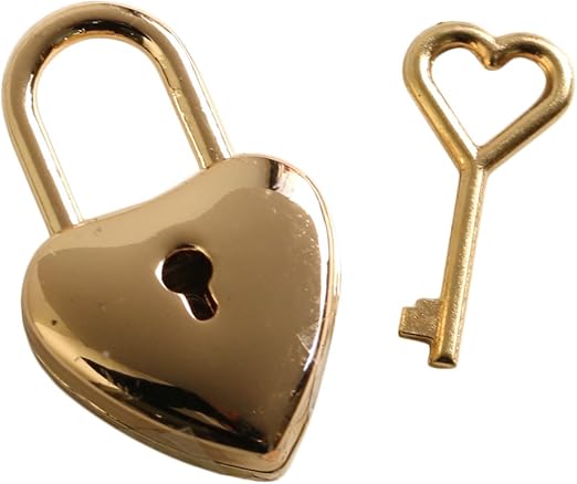 Amazon Co Jp Inazuma 鍵付き南京錠 ハート ゴールド W21mm H36mm 1個 Akr3 3 G Diy 工具 ガーデン