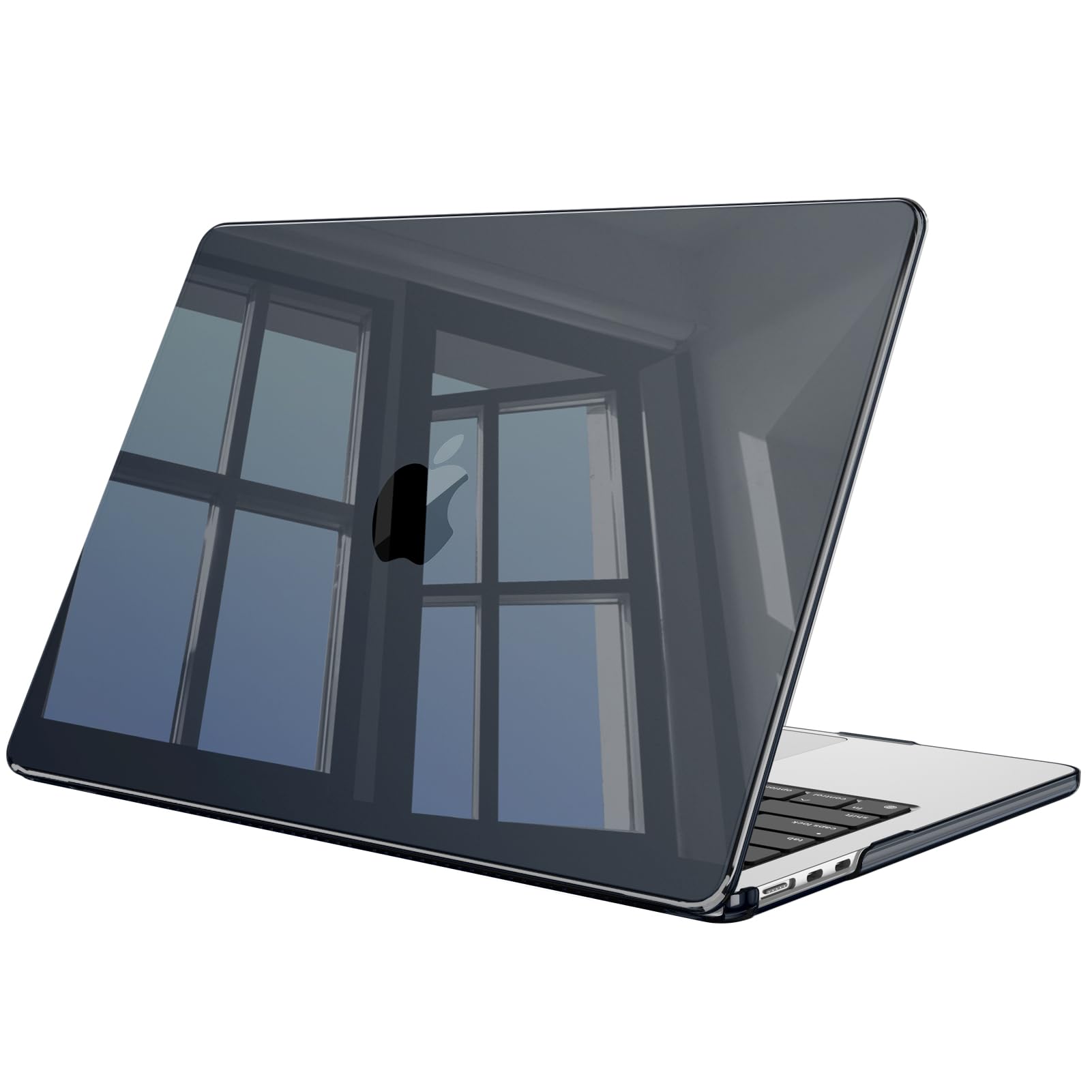 FINTIE Case for MacBook Air 13 inch M5 (2026)/M4 (2025)/M3 (2024)/M2 (2022), Clear Hard Shell Cover for Macbook Air 13.6 inch, for Retina/Touch ID, Models A3449 A3240 A3113 A2681, Classic Black