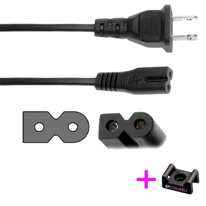 Polarized AC Power Cord for Euro Pro, Shark 6015, 9015, 9105 Sewing Machine - 15 FT
