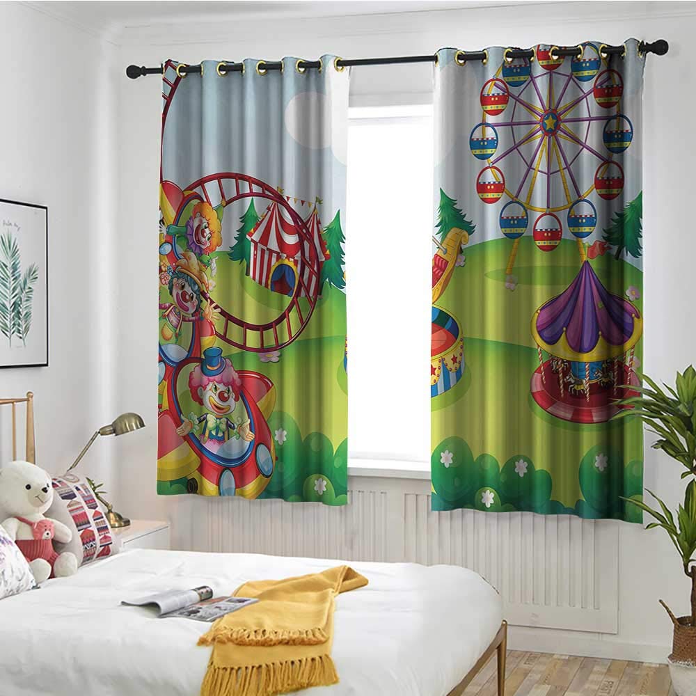 Amazon Com Bedroom Curtains W55 X L45 Circus Circus And