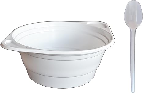 Plástico Plato de sopa Cuenco Juego compuesto de 100 desechables plástico – Bol para sopa (