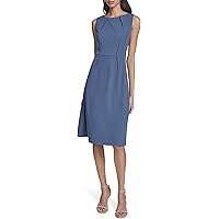Calvin Klein Women's Sleeveless V-Neck Crepe A-line Midi Dress, Bayou, 2 at  Amazon Women's Clothing store