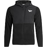 Reebok Mens Fleece Jacket - Lightweight Polar Fleece Zip Up Winter Jackets for Men - Gym Workout Running Outdoor Mens Jacket