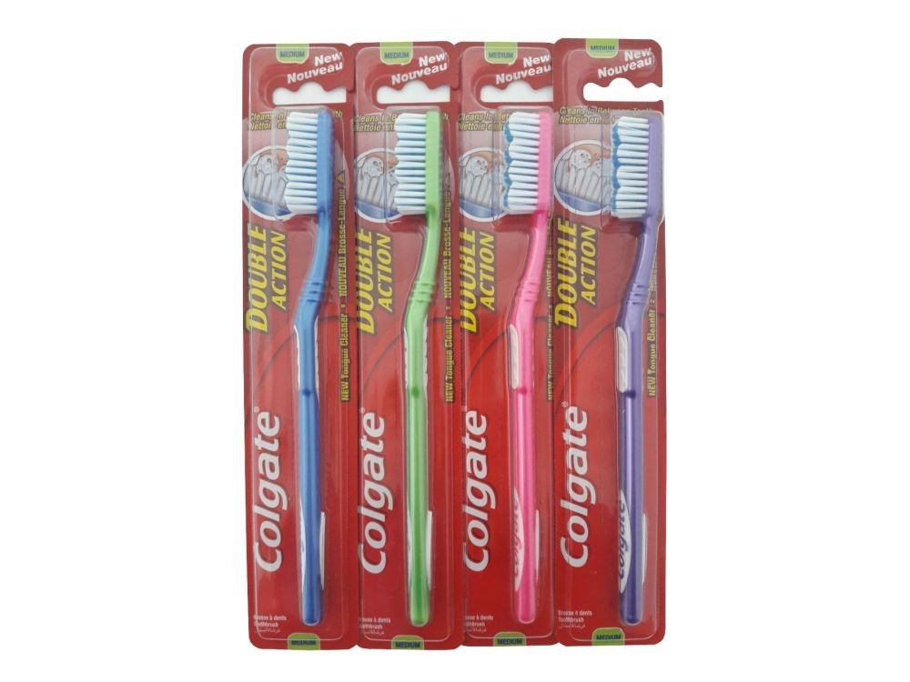 Pack of 12.Toothbrush, Colgate Double Action, medium, 18 cm.