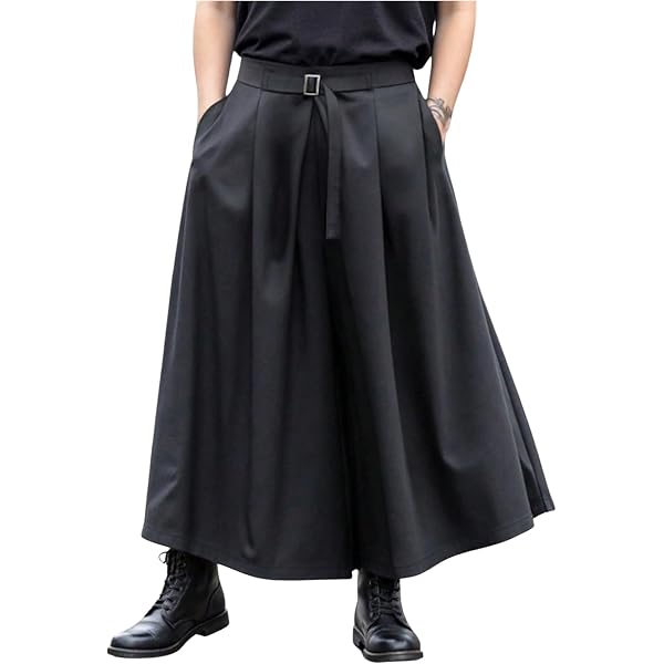Pantaloni Harem Giapponesi Hakama, Ampi, Neri, Taglie S-5XL, Stile Hip Hop, Uomo, INCERUN - Foto 2