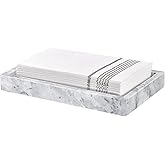 Sumnacon Bathroom Napkin Holder Countertop Stylish Napkin Holders for Paper Napkins Hand Towels Bathrooms Guest Towel Holder Marble Flat Napkin Holder for Vanity Back of Toilet Dining Table Kitchen