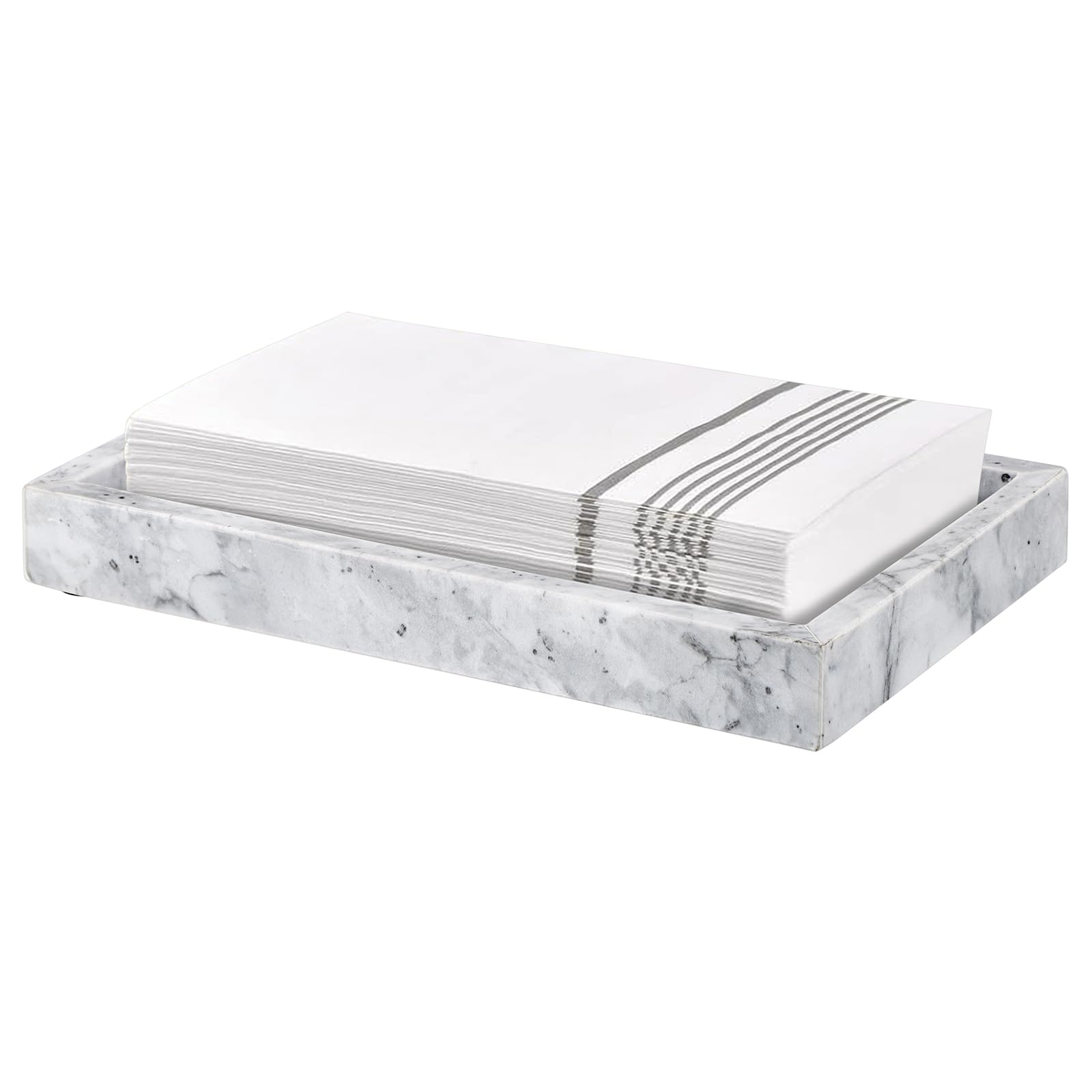 Photo 1 of GOLD -----------Sumnacon Bathroom Napkin Holder Countertop Stylish Napkin Holders for Paper Napkins Hand Towels Bathrooms Guest Towel Holder Marble Flat Napkin Holder for Vanity Back of Toilet Dining Table Kitchen