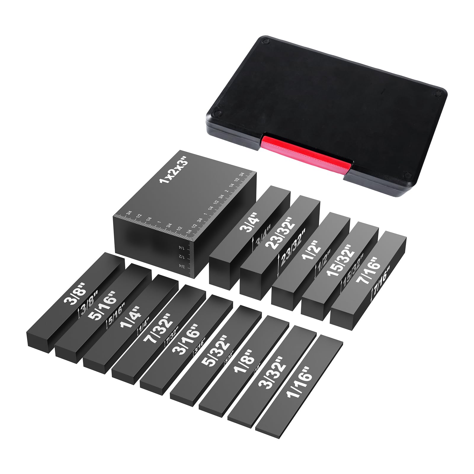 Photo 1 of Setup Blocks Woodworking,Setup Blocks Height Gauge Set, 15pcs Precision Aluminum Setup Bars for Router and Table Saw Accessories Woodworking Set Up, Bars Include Laser Engraved Size Markings