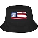 Bucket Hats Fashion Sun Cap Packable Outdoor Fisherman Hat for Women and Men Golf American Flag Father's Day Bucket Hats