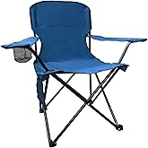 VOYSIGN Camping Folding Chair with Cup Holder & Storage Pocket - 5.5lbs Lightweight, 225lb Capacity Portable Camp Chairs for Outdoor, Hiking, Hunting, Sports, Navy Blue