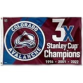 Colorado Avalanche 3 Time and 2022 Cup Champions Grommet Flag