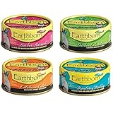 Earthborn Holistic Wet Cat Food Variety Pack - 4 Flavors (Catalina Catch, Harbor Harvest, Chicken Catcciatori, and Monterey Medley) - 5.5 Ounces Each (12 Total Cans)