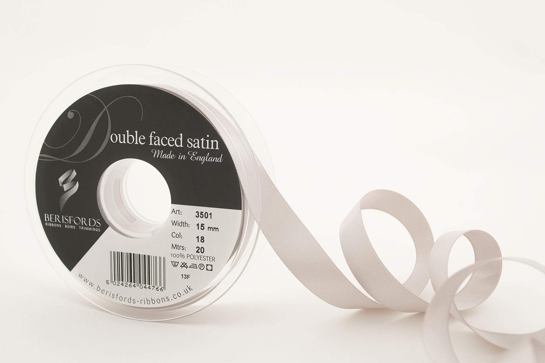 Berisfords Ribbon, 18 Silver Grey, 20 m — image 1