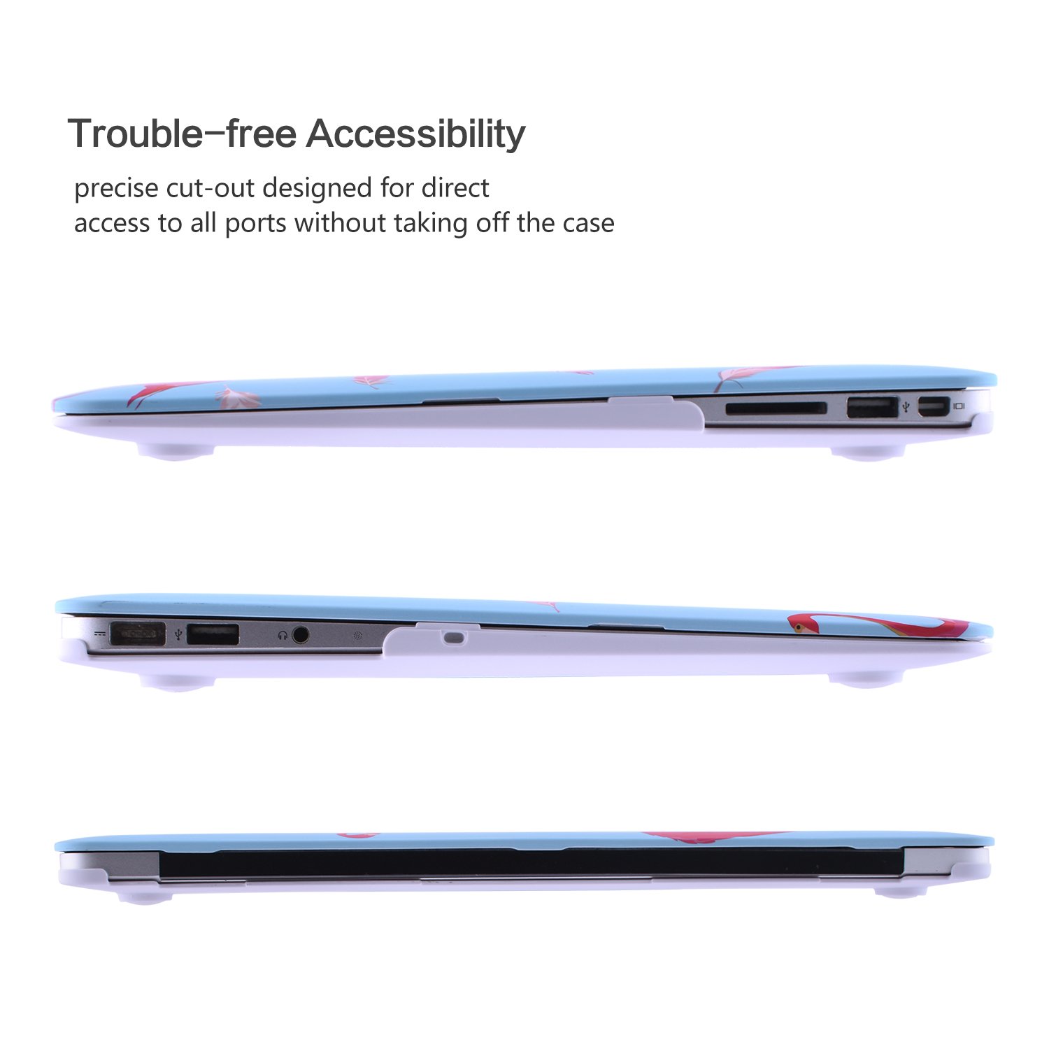 EGONE Hard Plastic Protective Case Soft-Touch For Apple Macbook Air 13 Inch Model A1369 And A1466(2012-1017), Goose