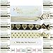 10 x 3-Pack Hair Ties - Bachelorette and Wedding Shower Party Favors for Bridesmaids, Team Bride, Bride Tribe - 30 Hair Ties in Total! (Black White & Gold)