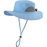 Connectyle Kids Sun Hat Wide Brim Fishing Safari Hat UPF 50 Protection Bucket Hats for Boys Girls Breathable Summer Beach Hat