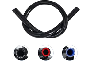KDP 1/4"X5FT(ID:6MM) 1.5 M Silicone Heater Hose Coolant Radiator Vacuum Line, 1ply Reinforced 4MM Thick, Max Temperature Rating 350F Work Pressure 100 psi+ Mutiple Use for Air and Water