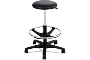 Safco 3436BL Extended Height Lab Stool, Black