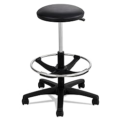 Safco 3436BL Extended Height Lab Stool, Black