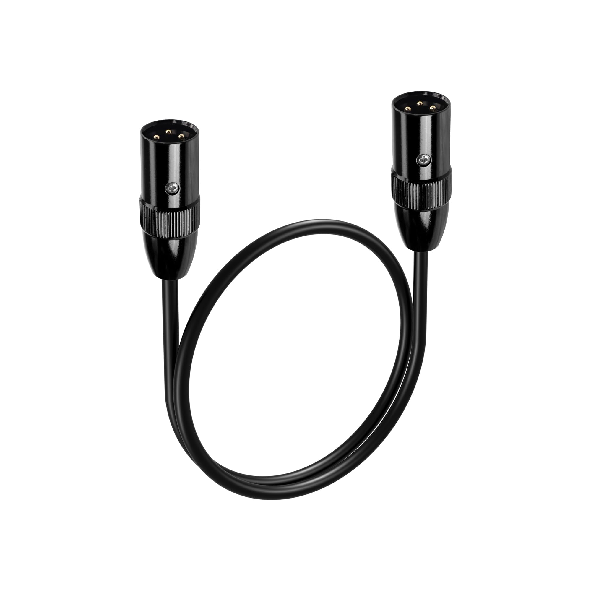 PNGKNYOCN XLR Microphone Cable，0.5M 3 Pin Male to Male Balanced Microphone Audio Cable for Speakers，Mixer，Amplifier and More (0.5M)