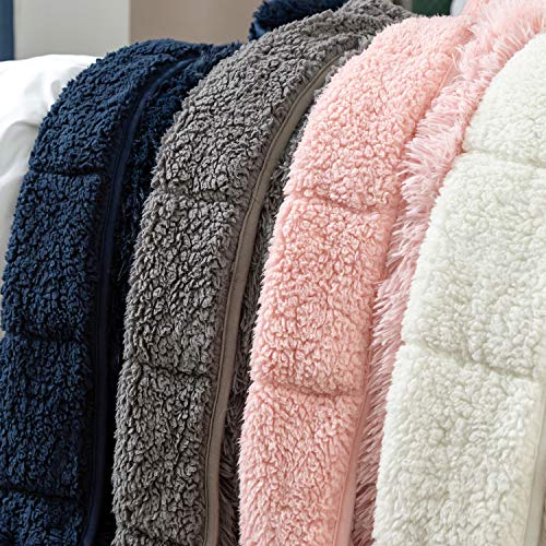 Wemore Shaggy Long Fur Faux Fur Weighted Blanket, Cozy and Fluffy Plush