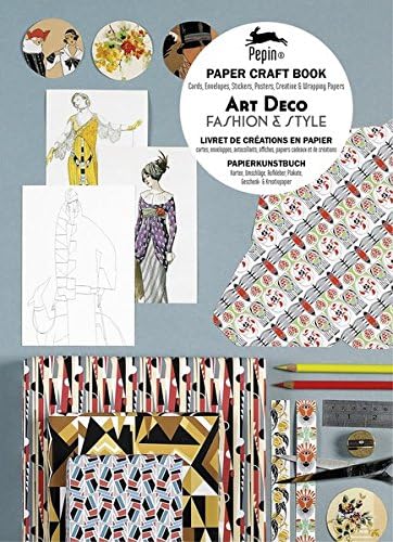 Art Deco Fashion Style Livret De Creations En Papier Cartes Enveloppes Autocollants Affiches Papiers Cadeaux Et De Creations Van Roojen Pepin Amazon Fr Fournitures De Bureau