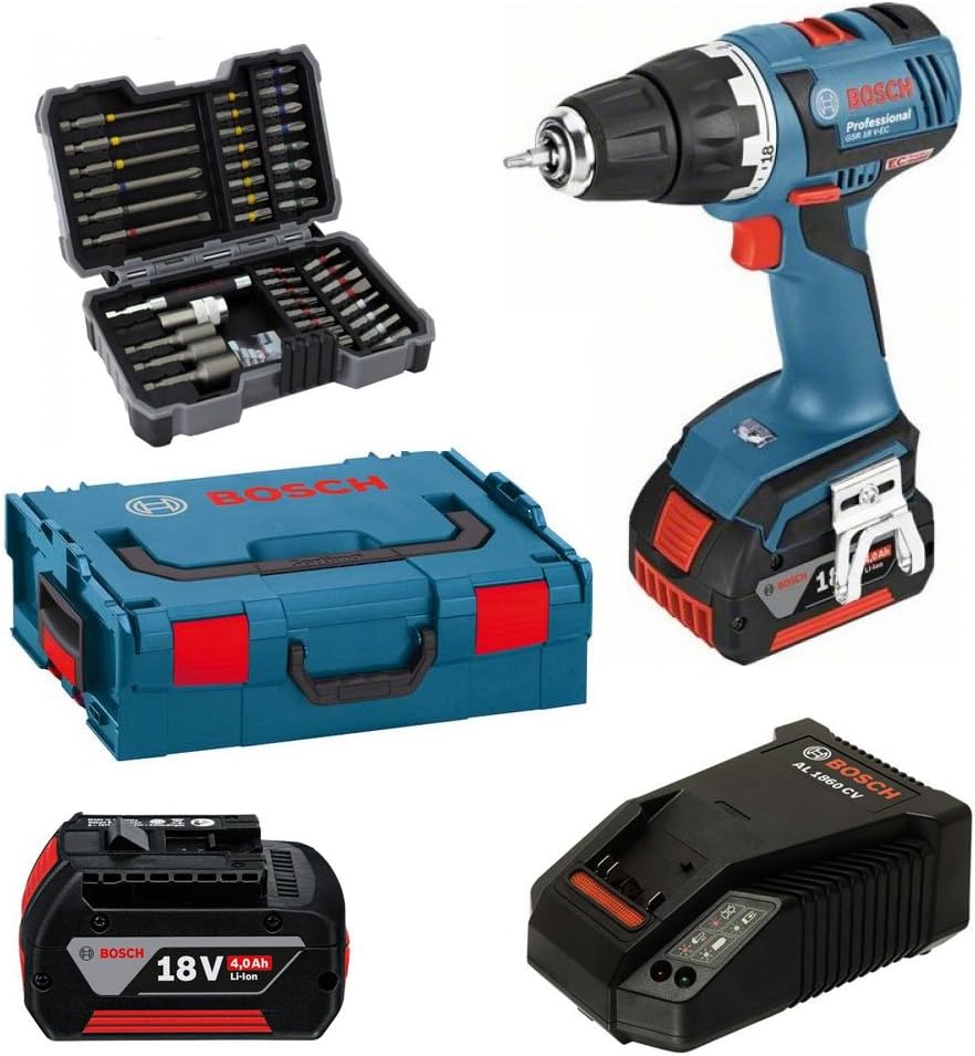 Bosch 0615990GB4 GSR18VEC Perceusevisseuse, 400 W, 18 V, Bleu Amazon
