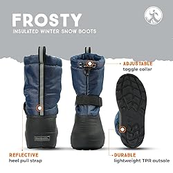 Northside unisex child Frosty Snow Boot, Navy, 7